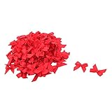 uxcell 飾り 結婚式 蝶結び 家庭 ポリエステル DIY 手作り 衣類 シャツ 工芸品 縫製 蝶結び レッド 100個入り