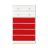 アルファタカバ オシャレなママ必見のキュアセレクトシリーズ 75cm幅6段レッド取っ手ハートピンク