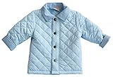 ライトブルーQuilted Jacket W /コーデュロイ襟& Folded Sleeve カラー: ブルー