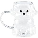 サンアート かわいい食器 「 Wankole ワンコレ 」 ガラス マグカップ 大きめ ダイカット 約13×11cm 約380ml トイプードル 食器 誕生日プレゼント 犬 グッズ 忘年会 雑貨 SAN4997-3