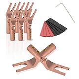 Monosaudio Yプラグ端子 スピーカー 8枚 スクリューロック Y型 純銅オーディオ Yプラグ 6-14Awgスピーカーワイヤー コネクターに最適 導電性 無半田接続 熱収縮チューブ8枚付き オーディオ,サブウーファー,ホームシアター用(純銅）