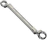 uxcell 12ポイントの 14mmと 17mmの開口直径　ダブルエンドボックスオフセット型のレンチ　シルバートーン　金属