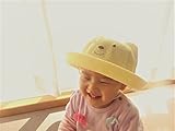 Belka Smile　選べる 5色　くま　麦わら　麦わら帽子　ベビー　キッズ　赤ちゃん　子　子供　かわいい　夏　帽子　Ｓ　50ｃｍ　水色