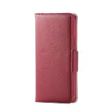 エレコム iPhone 12 / 12 Pro ケース ソフトレザー 女子向 磁石付 レッド PM-A20BPLFJM1RD