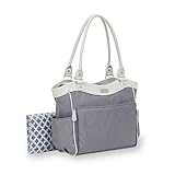 Carter's Convertible Drop Front Tote Diaper Bag Grey Heather [並行輸入品]