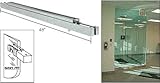 CRL 48 " Long BrushedステンレスNarrowフローティングヘッダーwithサーフェスマウント上部ピボットfor 36 " wide O