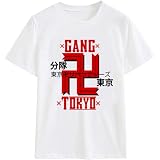 OUHUAN 東京卍リベンジャーズ Tシャツ 半袖 トップス 日常服 上着 丸首 夏服 カジュアル コスプレ衣装 子供用 大人用 記念シャツ スウェットシャツ スウェット (color4#,130)