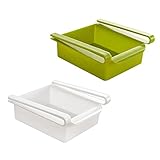 Perfk 冷蔵庫フレッシュスペーサー層　冷蔵庫構成バスケット　キッチン収納ラック　２セット