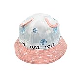 男女児童/ベビー用夏春夏秋ネット漁夫帽/バケットハット/トピー/太陽帽 コットン 小熊耳キャップ 日焼け止め 通気 (04)