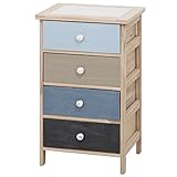 不二貿易 マルチボックス 4段 サマルカ 幅40cm カラフル 50293