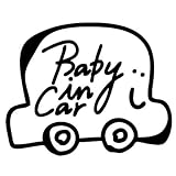 Baby in car　防水・車両OKカッティングステッカー　IM7J1-BICSB (黒)