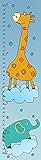 Green Leaf Art Giraffe and Elephant Growth Chart [並行輸入品]