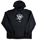 Pittsburgh Penguins NHLリーボックメンズFaded Logo Hooded Sweatshirt – Large