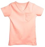 L 'ovedbaby L 'bkids有機コットンVネック半袖幼児/子供用Tシャツ( 2t - 5 / 6 ) カラー: ピンク