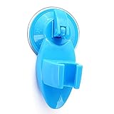 ZooooM 3個セット 吸盤 式 シャワー ヘッド フック 掛け バス 風呂 賃貸 マンション アパート 便利 グッズ 穴あけ 不要 設置 引っ掛け 収納 (ブルー) ZM-SYAWAQ-BL