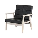 SATO セレノソファ 1人掛けクロス PVCブラック 肘ホワイト