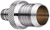 Bitspower 1/2-1/4インチ変換用 チューブアダプター シャイニングシルバー