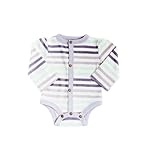 Finn + Emma Baby Girl Organic Cotton Long Sleeve Bodysuit 9-12m - Stripe by Finn + Emma [並行輸入品]