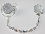 Clear Swarovky Crystal ONLY Pacifier clip (CSGC) by Crystal Dream