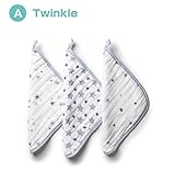 aden + anais (エイデンアンドアネイ) ウォッシュクロス 3枚セット タオル ハンカチ 出産祝い 【並行輸入品】 A Twinkle