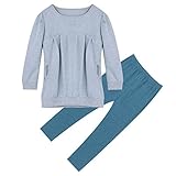 AmazingDeal 子供服 女の子 長袖 春秋 冬服 上装下装2点綿製品 無地トップス ロングパンツ 衣装 (90)