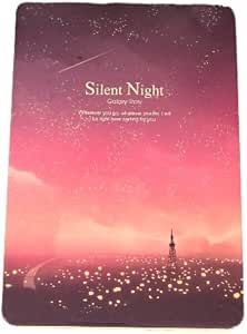 Amazon 流星の夜空 星降る夜景 メタルハードカバー ポエム風 パステル調背景 ノートブック レッド ノート 文房具 オフィス用品