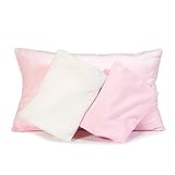 2 Pink/1 White Snuggle Toddler Pillowcases Super Soft Ultra Plush Snuggly Blanket-Like Material Fits