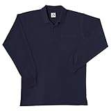 SOWA(ソーワ) 長袖ポロシャツ(胸ポケット有り) ネイビー Mサイズ 0020