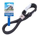 スリップリード シーザーミラン Cesar Millan【正規品】 長さ120cm 太さ1-1.2cm 【世界的 ドッグトレーナー 監修】犬 引っ張り防止 散歩 トレーニング 中型犬 大型犬 (ブラック, ラージ【大型犬用】目安30kg以上)
