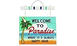RAM Gameroom Products Wall Sign, "Welcome To Paradise" [並行輸入品]