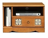 アンティーク風 幅70cm ローボード 桐製 完成品 (ナチュラル)