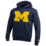 Michigan Wolverines Youthフード付きスウェットシャツネイビー