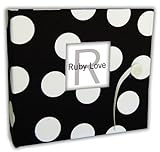 ブラック&ホワイト水玉ベビーメモリーブック – Mod Ruby Love Baby Book