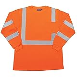 ERB 62133? ANSI Hi Vizability Long Sleeve T-Shirt 3X-Large Orange [並行輸入品]
