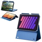 エレコム iPad mini7(A17 Pro 2024年) mini6 第6世代 ケース 多段階高さ調整 オートスリープ/オートウェイク ソフトレザー ネイビー TB-A24SWVH2NV