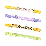 マルチクリップ ベビー ブランケットクリップ スタイ・エプロン用クリップ マルチプル・ビブクリップ 長さを調節できます 赤ちゃん 安全で無毒 かわいい 4枚セット 男女共用 紛失落下防止