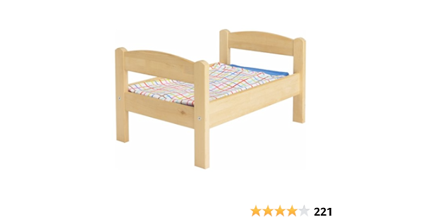 Amazon Ikea イケア Duktig 1678 人形用ベッド ベッドリネンセット付き パイン材 マルチカラー 家具 おもちゃ
