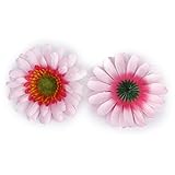 Lovoski 造花 花部分のみ 花びら 花ヘッド DIY 80mm 10個 全7色選ぶ - ライトピンク