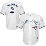 Troy Tulowitzkiトロントブルージェイズ# 2 MLB Youth Cool Baseホームジャージー( Youth XL 18 / 20 )