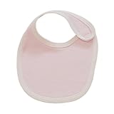 BabywearUK PINK STRIPE STUD BIB WITH FRONT POPPER - British Made by BabywearUK