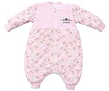 エルフ ベビー(Fairy Baby)新生児スリーパー 赤ちゃん寝袋 防寒秋冬用 長袖 2Way 動物柄 ピンク