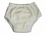 Potty Training Pants/ Trainers/ Resuable & Washable Bamboo Minky One Size by BubuBibi - WHITE by Bub
