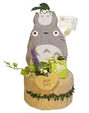 おむつケーキ となりのトトロ 豪華3段 出産祝い ラッピング・メッセージカード無料 おむつメーカー・サイズ選択可能 (メリーズ（Mサイズ14枚）, 靴下（ピンク）)