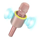 型 Mocalaca カラオケマイク 自宅用 Bluetooth, 家で カラオケ マイク 人気 エコー & スピーカー機能付き iPhone 11 12 7 8 XR/Xperia/Huawei/Android スマホに対応, マイク型カラオケ ワイヤレス ぶるーとぅーす USB充電 2600mAh 大容量 子供用/家庭用/忘年会/新年会/家庭娯楽 日本語説明書付属 ピンク