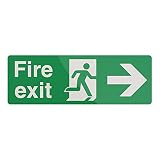 400mm x 150mm Fire Exit Arrow Sign