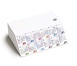 ななめもーる 2019年 カレンダー ブロックメモ ホワイト 19NRC-W500S-WH