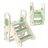踏み台 子供 折りたたみ ステップ 子供用 滑り止め キッズ踏み台 2段3段可変式 ハンドル付き キッズステップ 丈夫 手洗い 洗面所 トイレ ふみ台 登り台 おしゃれ (グリーン)