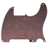Musiclily 5穴 Esquire エスクワイヤー型ピックガード Fender American/Mexican Vintage 50s Esquire Teleエレキギター用、4P赤べっ甲