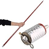 【手品グッズ】120mmアピアリングケーン レッド 金属製 ステッキが出現 伸び飛び出るステッキ 舞台マジック道具 手品 道具 (レッド)