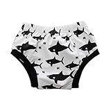 Karchi ベビー服 下着 男女兼用 可愛い　漫画フカ 動物プリント ショーツ ブリーフ 肌着　ベビーパンツ 部屋着 寝間着 全10色　 (70, A)